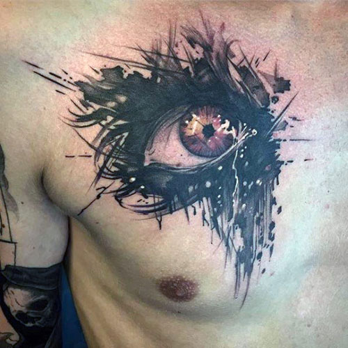 Half Chest Tattoo