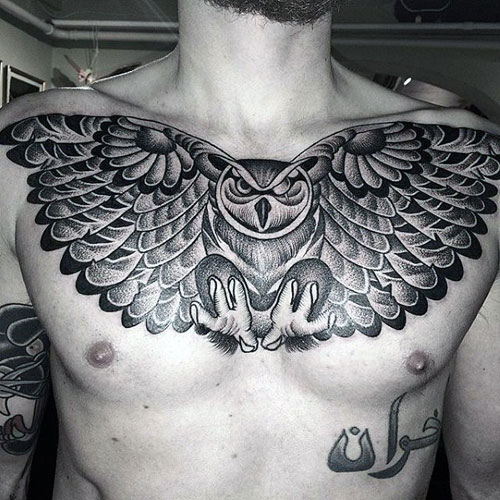 Men's Chest Piece Tattoo