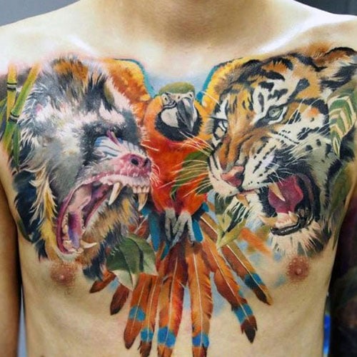 Full Chest Tattoo For Men