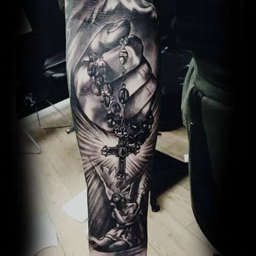Meaningful Religious Forearm Tattoo Designs For Men