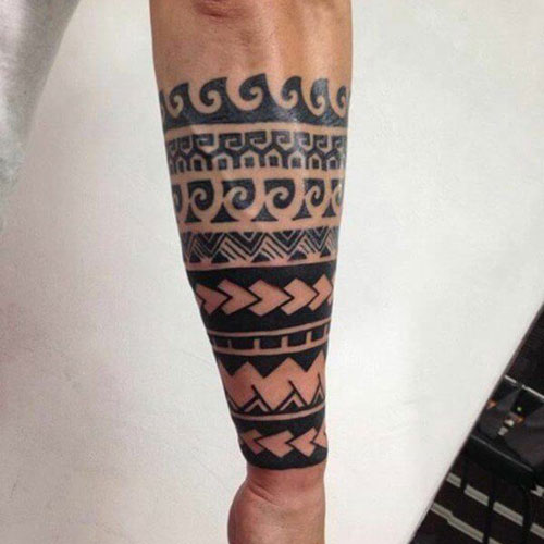Forearm Tribal Tattoo Designs For Men