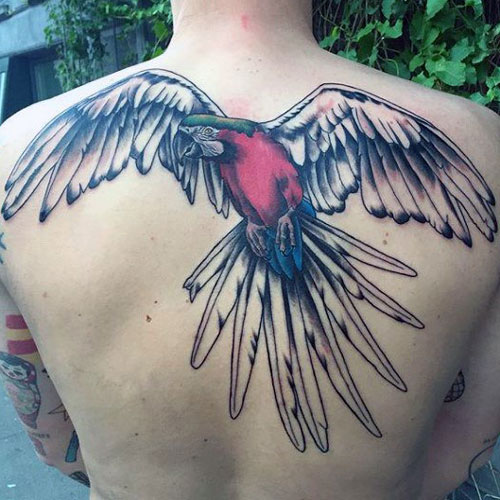 Bird Tattoo On Back