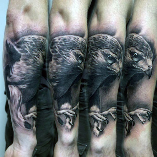 Half Sleeve Bird Tattoo