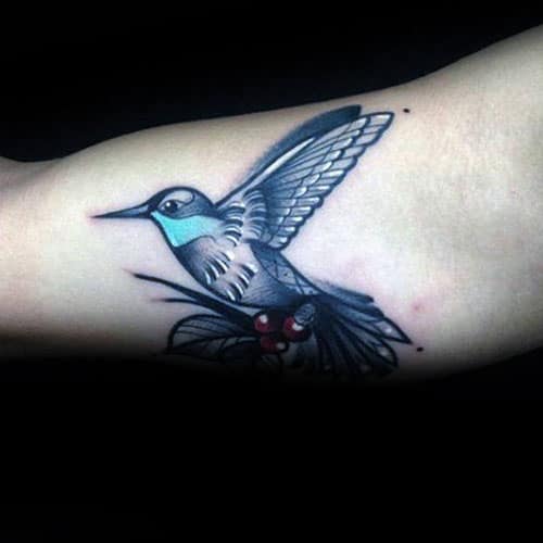 Hummingbird Tattoo on Bicep