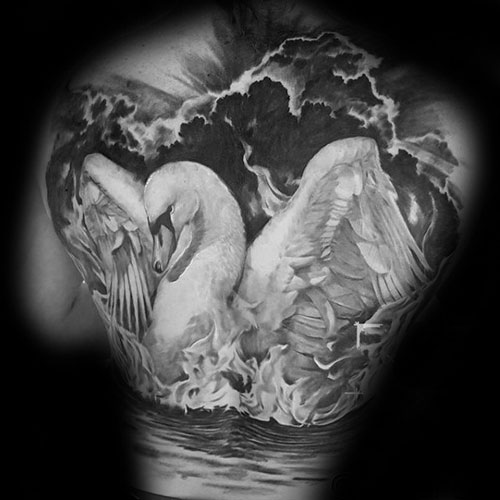 Swan Tattoos For Men