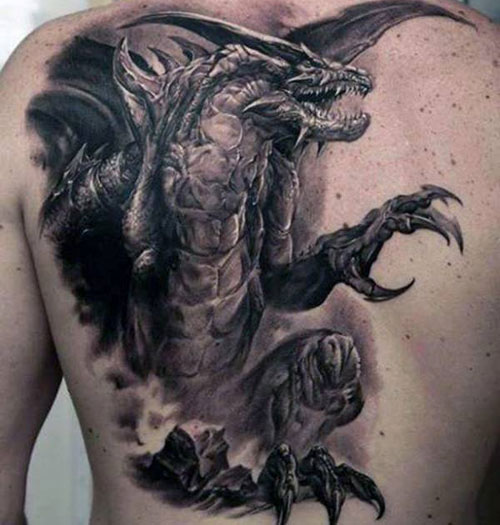 Dragon Back Tattoo