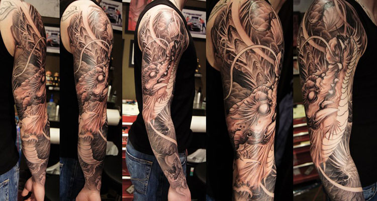 Cool Dragon Arm Tattoo