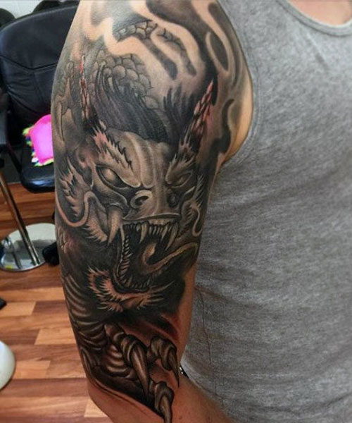 Dragon Half Sleeve Tattoo