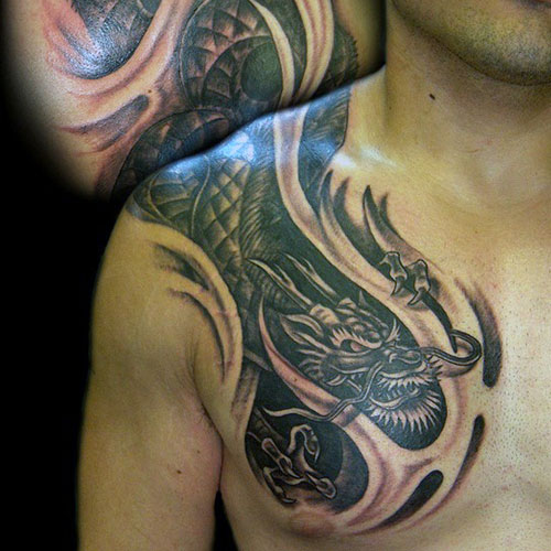 Dragon Chest Tattoo