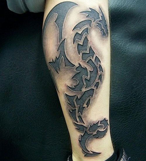 Dragon Leg Tattoo