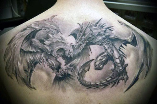 Cool Upper Back Dragon Tattoos