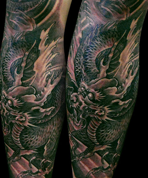 Scary Asian Dragon Tattoo Designs
