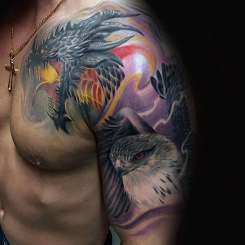 Badass Creative Unique Dragon Tattoo