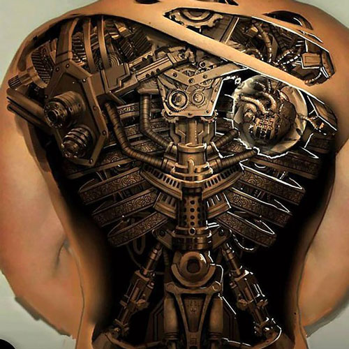 3D Tattoo Designs on Back