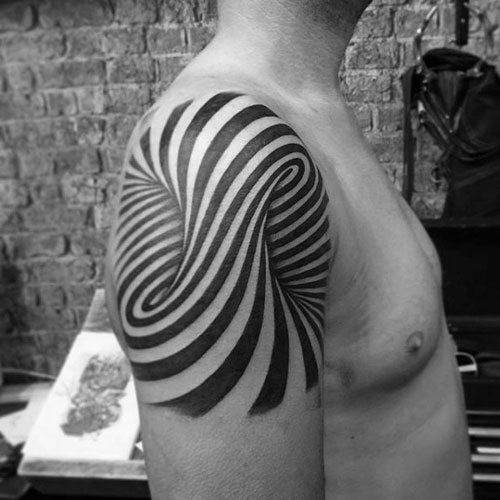 Cool Optical Illusion 3D Design Tattoo