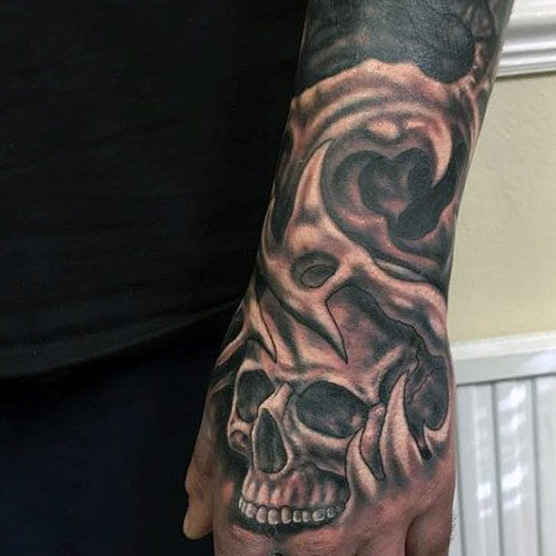 3D Skull Tattoo Designs