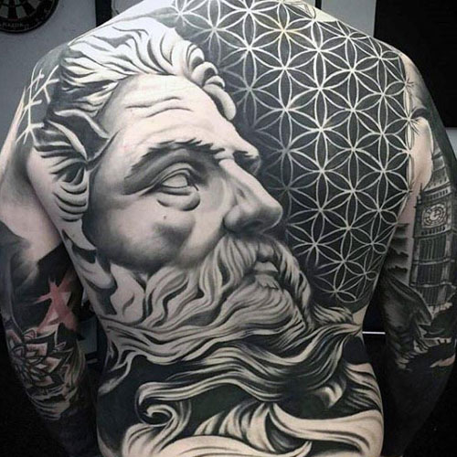 3D Full Back Tattoos