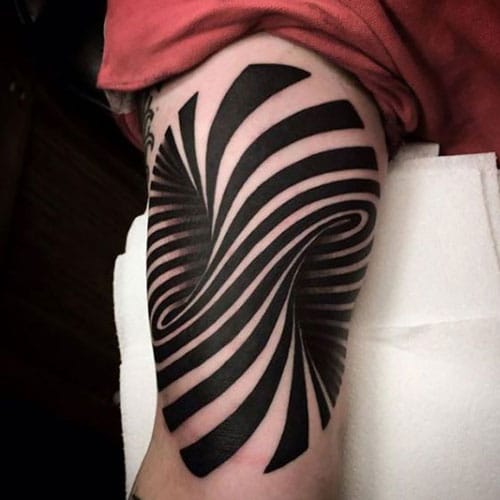 3D Tattoo on Arm - Optical Illusion