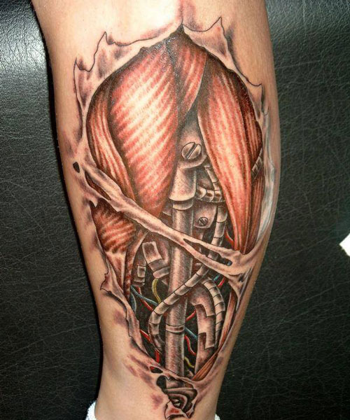 Badass Calf 3D Tattoos