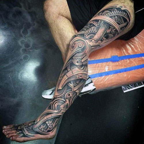 Awesome 3D Leg Tattoos