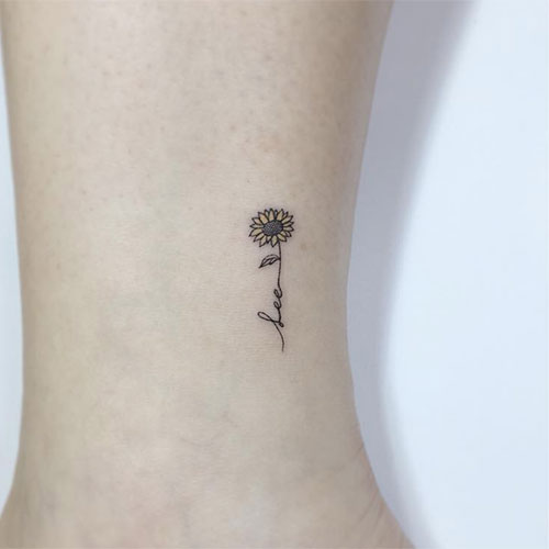 Small Sunflower Tattoo