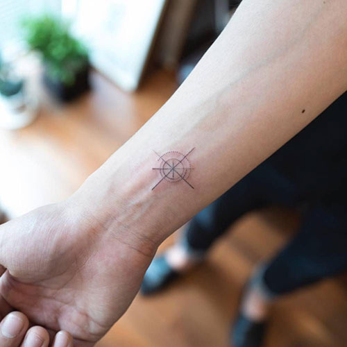 Small Compass Tattoos For Women