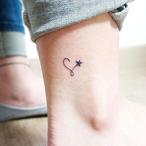 Cute Heart Star Tattoos