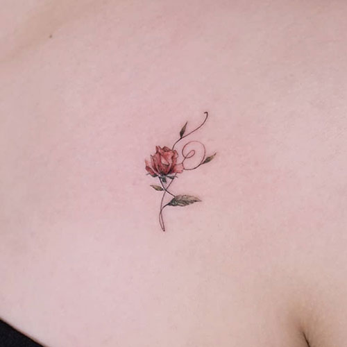 Cute Small Rose Tattoo