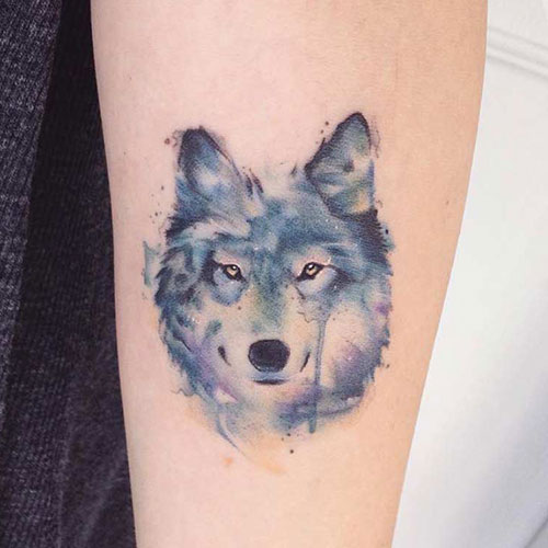 Small Wolf Tattoos