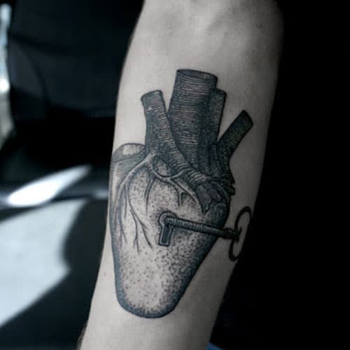 Heart Tattoo On Arm For Men