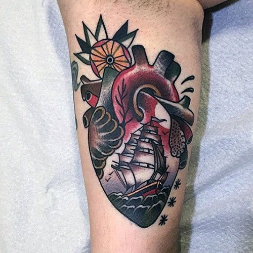 Badass Heart Tattoo Designs For Guys