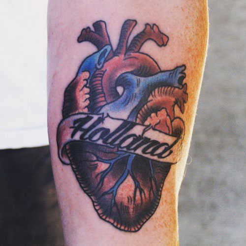 Heart Tattoo Designs with Names