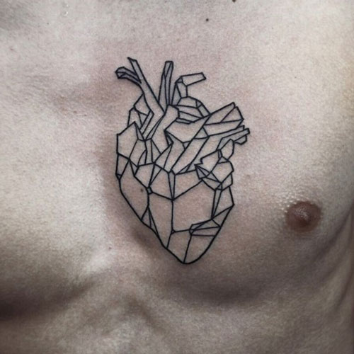 Outline Heart Tattoo