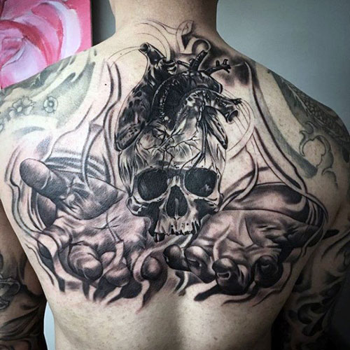 Skull and Heart Tattoo Designs