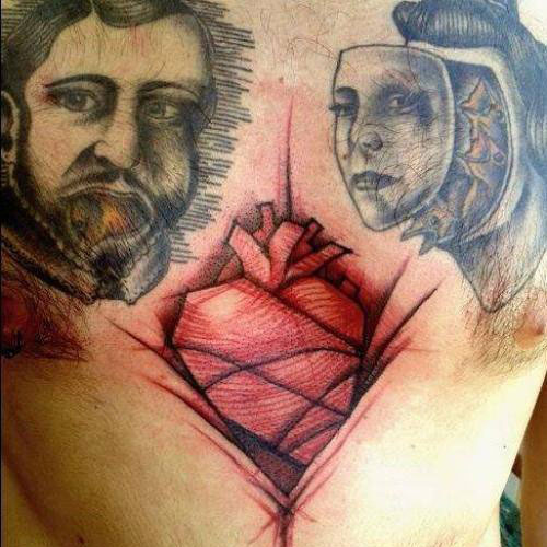 Red Heart Tattoo Designs
