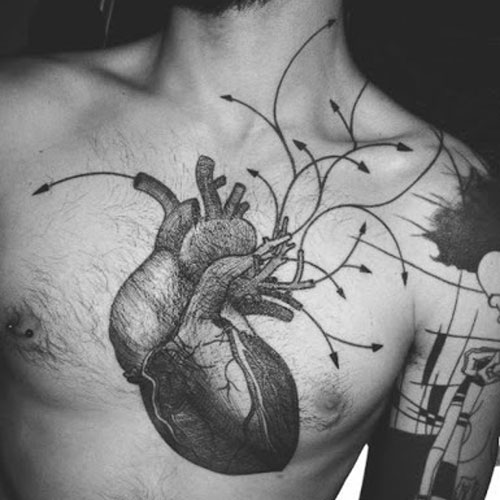 Realistic Heart Tattoos For Males