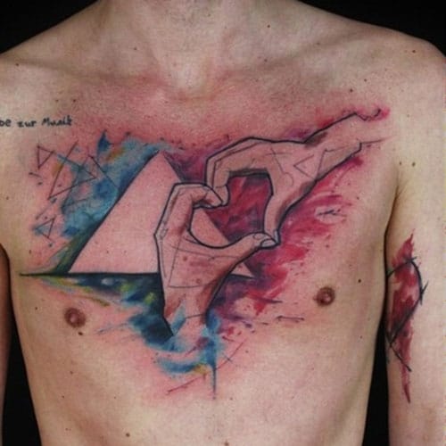 Interlocking Heart Tattoo For Men