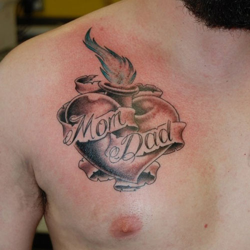 Heart Tattoos With Names For Men