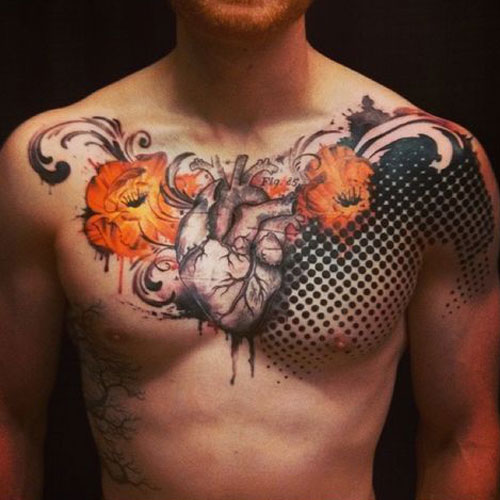 Heart Tattoo Art For Men