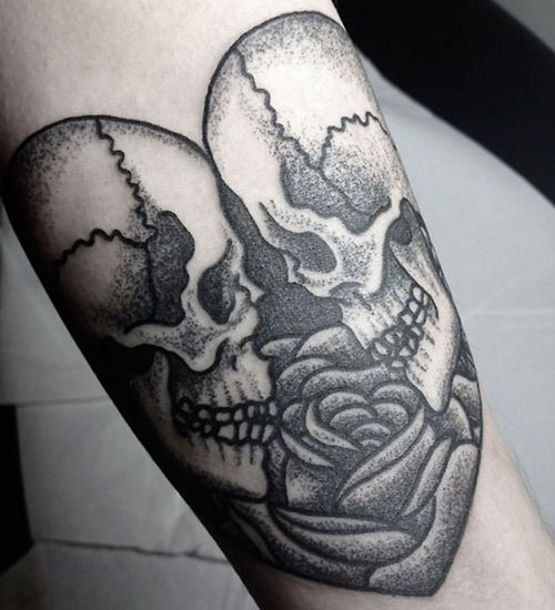 Skull and Heart Tattoos