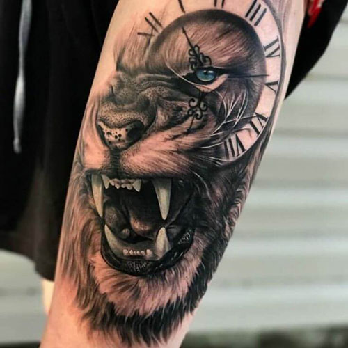 Cool Lion Face Tattoo Ideas