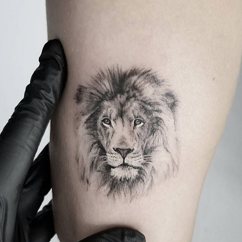 Simple Small Lion Tattoo