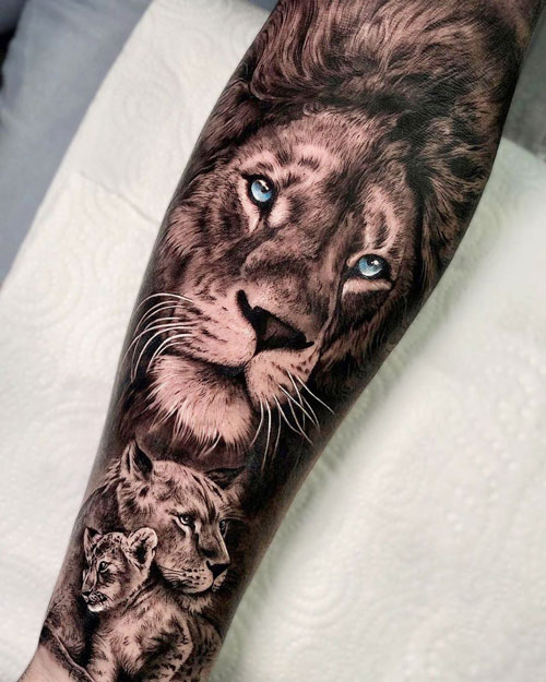 Lion Pride Family Tattoo