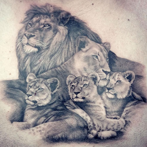 Lion Pride Tattoo Designs