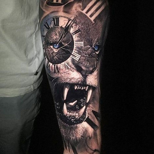 Badass Roaring Lion Tattoo