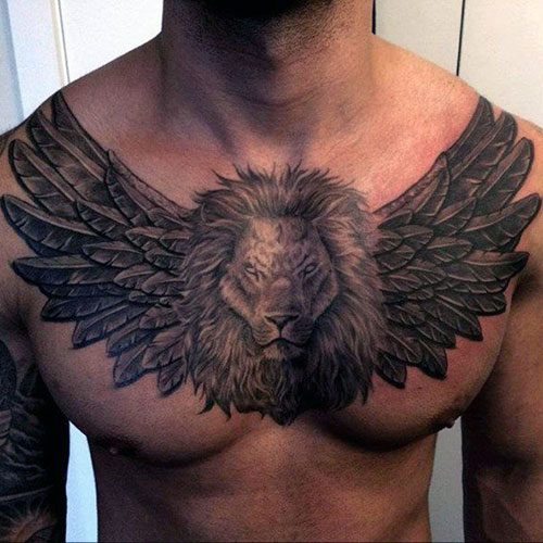 Lion with Wings Tattoo