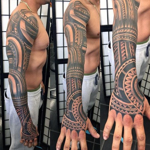 Full Sleeve Tribal Tattoos