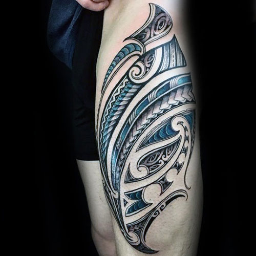 Tribal Thigh Tattoo