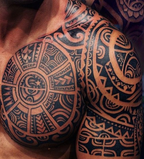 Tribal Chest Tattoo