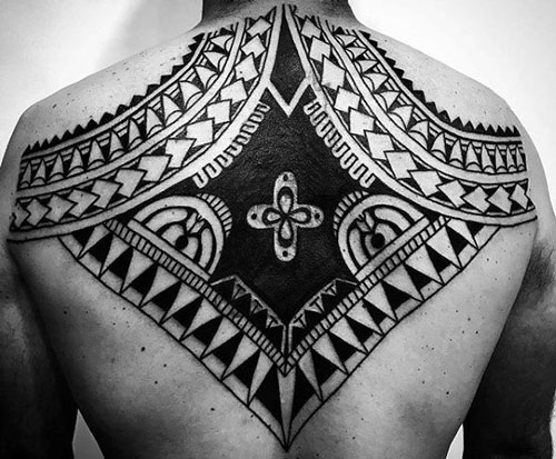 Remarkable Tribal Back Tattoo
